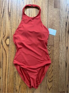 Andie Luzon 1 Piece Swimsuit Chilly Pepper (Coral) Sz. S NWT Beach Resort Pool